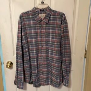 Men’s casual long sleeve plaid shirt by St John’s Bay